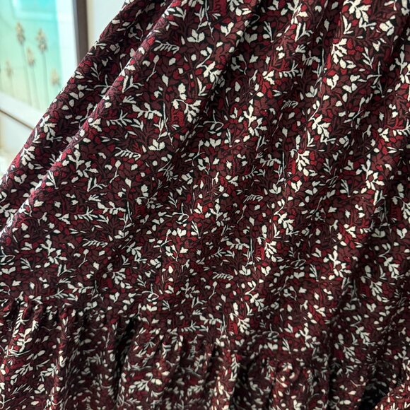 MICHEAL Michael Kors Leaf Print Ruffled Crepe Dress - Picture 4 of 5